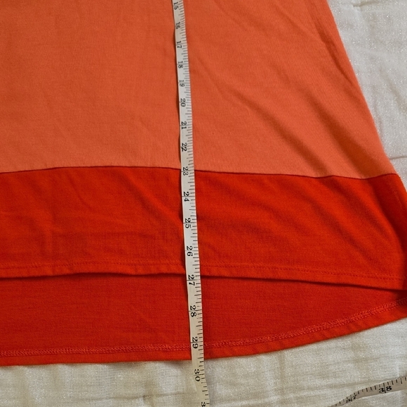 Natori Pink Orange 3/4 Sleeve Relaxed Tunic - Picture 9 of 11
